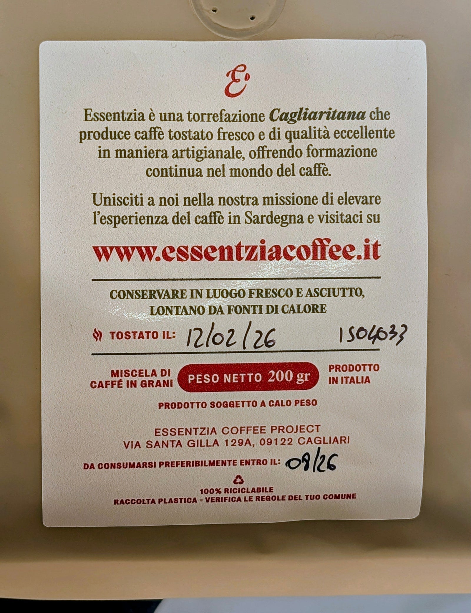 Miscela Isola label